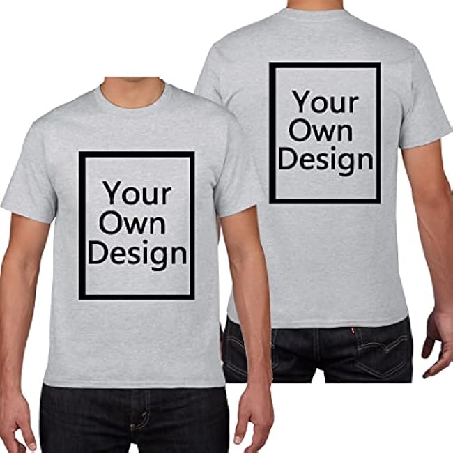 Custom T Shirts for Men/Women Design Your Own Shirt Add Text/Image/Logo Personalized Cotton Tee Printed Photo Front/Back - Image 9