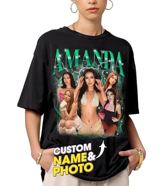 Mit & Mia Custom Bootleg Rap Tee Shirt for Boyfriend Girlfriend Custom Face Tshirt Vintage Graphic Shirt Gift Idea Birthday - Image 17