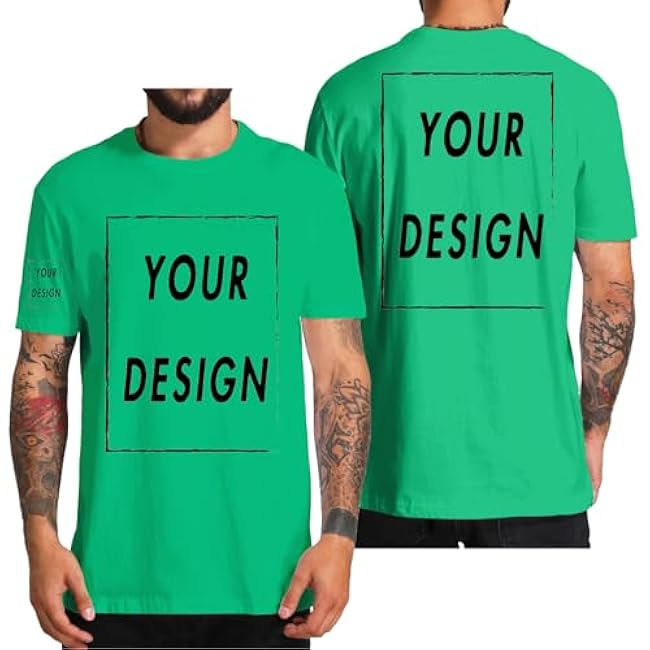 Custom T Shirt for Men Women Design Your Own Front Back Print Personalized T-Shirts - Image 16