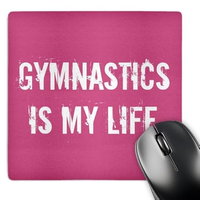 3dRose Gymnastics is My Life Pink White Mouse Pad (mp_195360_1)