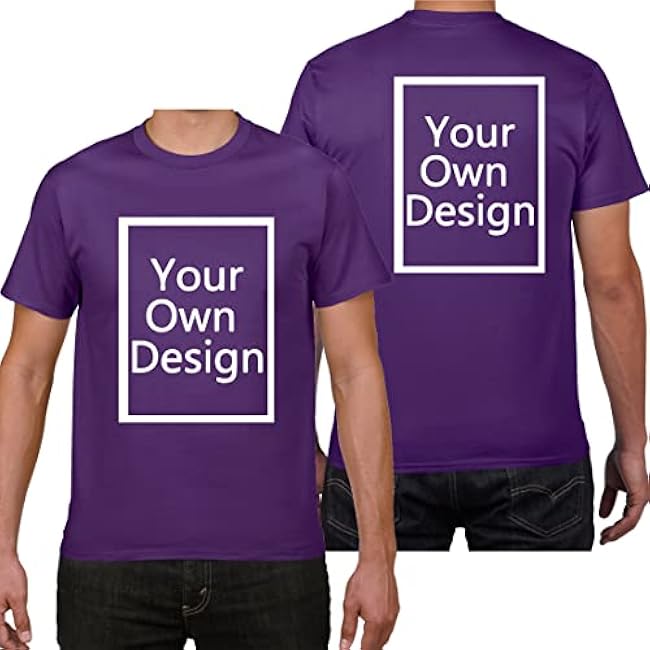 Custom T Shirts for Men/Women Design Your Own Shirt Add Text/Image/Logo Personalized Cotton Tee Printed Photo Front/Back - Image 32