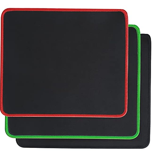 Mouse Pad 3 Pack 10x8.5 Inches Laptop Gaming Mousepad Waterproof Cloth Surface