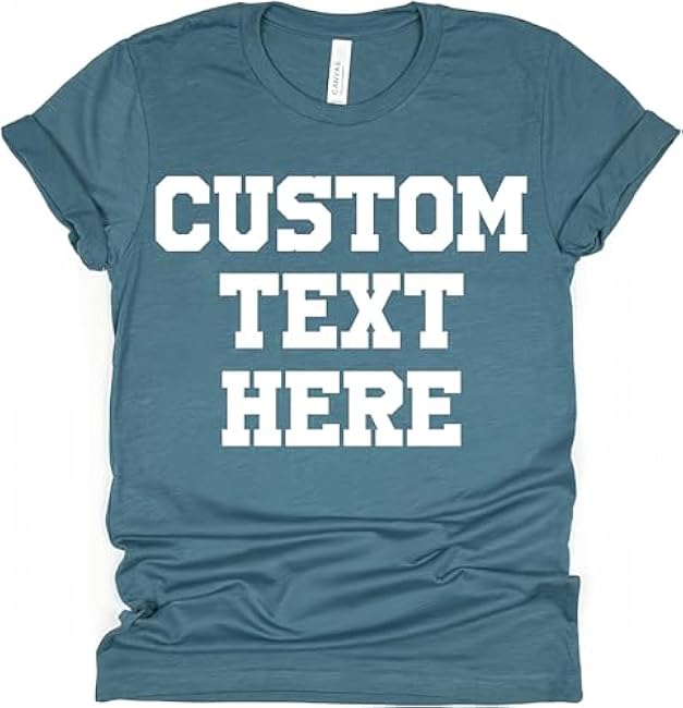 Custom T Shirts Design Your Own with Name or Any Other Text Custom Shirt for Men Women Kids Unisex Cotton
