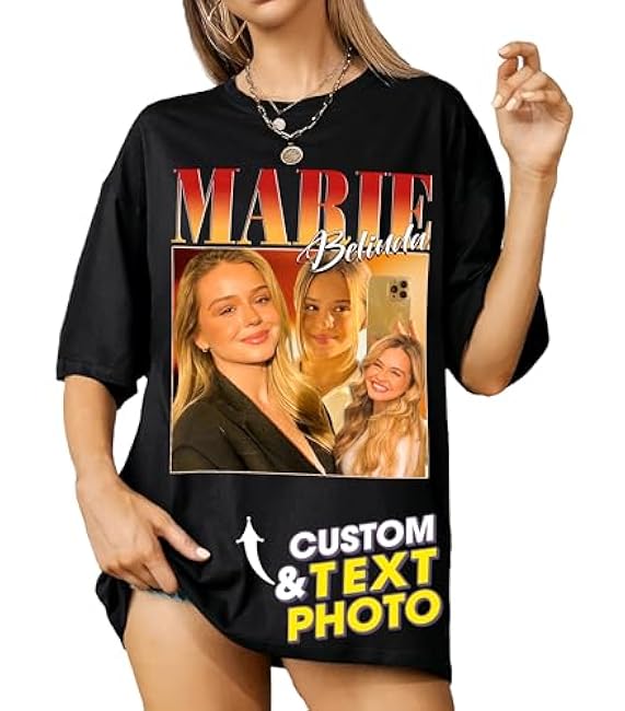 Mit & Mia Custom Bootleg Rap Tee Shirt for Boyfriend Girlfriend Custom Face Tshirt Vintage Graphic Shirt Gift Idea Birthday - Image 27