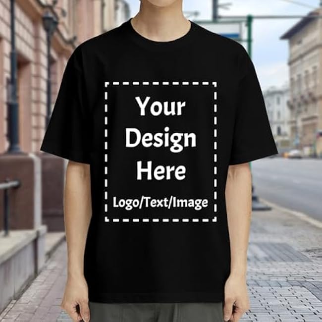 Custom T Shirts Made in USA Bulk Customized Heavy Cotton T-Shirts Design Your Own Personalized Shirts Wit Logo Text - Image 4