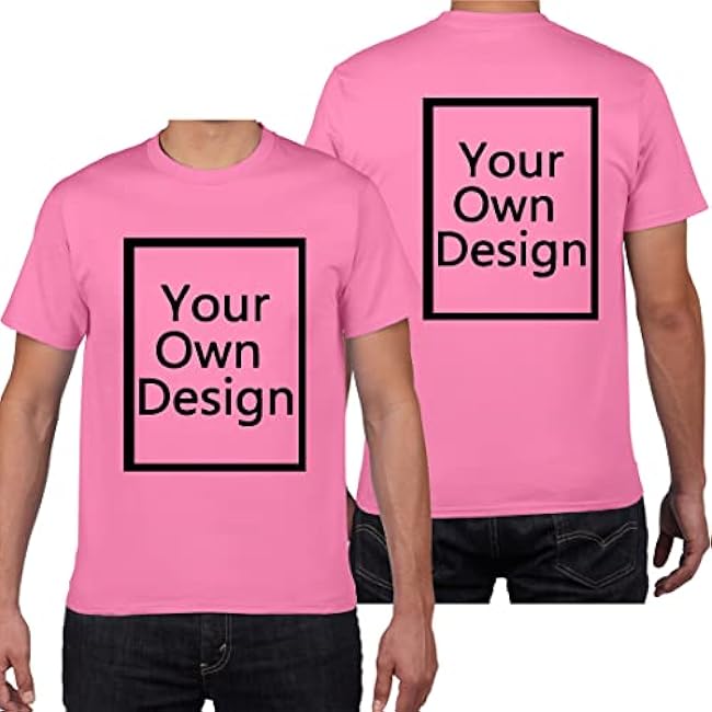 Custom T Shirts for Men/Women Design Your Own Shirt Add Text/Image/Logo Personalized Cotton Tee Printed Photo Front/Back - Image 33