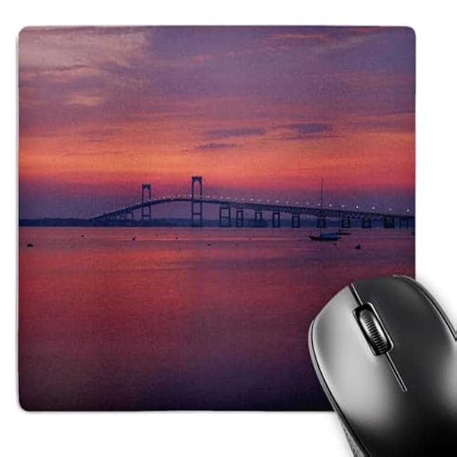 3drose USA, Rhode Island, Newport, The Newport Bridge at Sunset - Mouse Pad