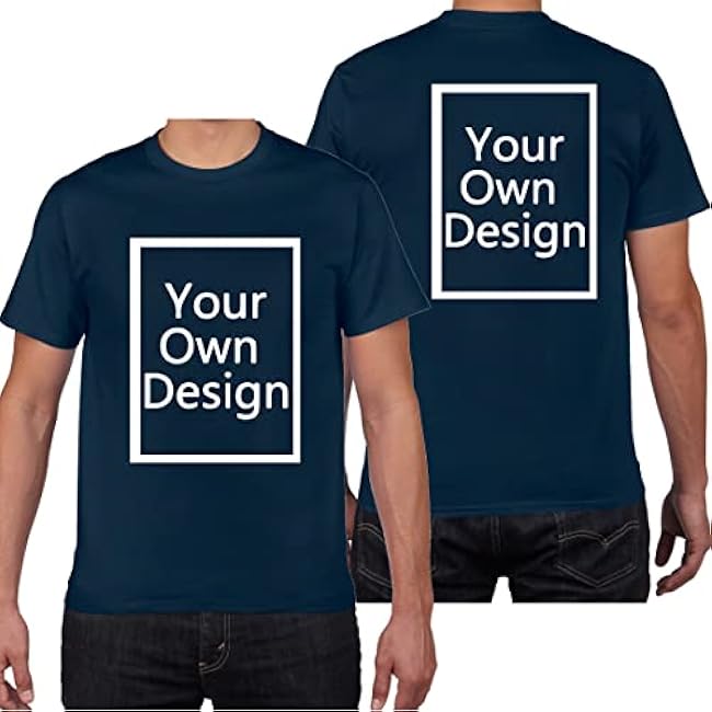 Custom T Shirts for Men/Women Design Your Own Shirt Add Text/Image/Logo Personalized Cotton Tee Printed Photo Front/Back - Image 7