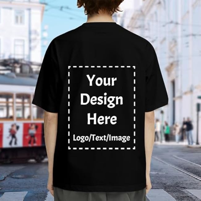 Custom T Shirts Made in USA Bulk Customized Heavy Cotton T-Shirts Design Your Own Personalized Shirts Wit Logo Text - Image 5