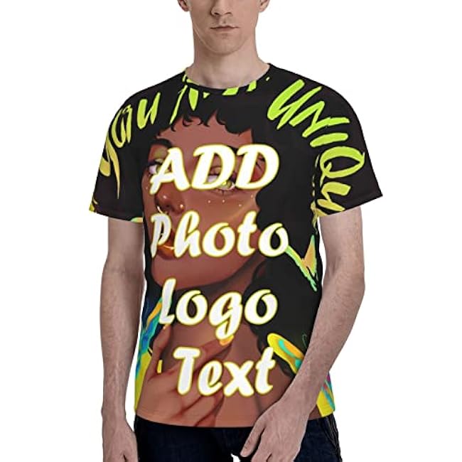 Unisex 3D Custom T Shirts Double-Sided Design Personalized Short Sleeve Tee for Men Women Youth Design Your Own Shirt