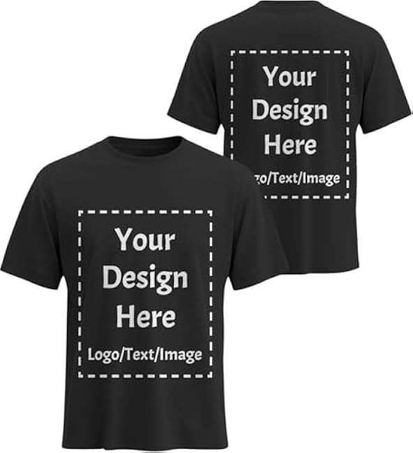 Custom T Shirts Made in USA Bulk Customized Heavy Cotton T-Shirts Design Your Own Personalized Shirts Wit Logo Text
