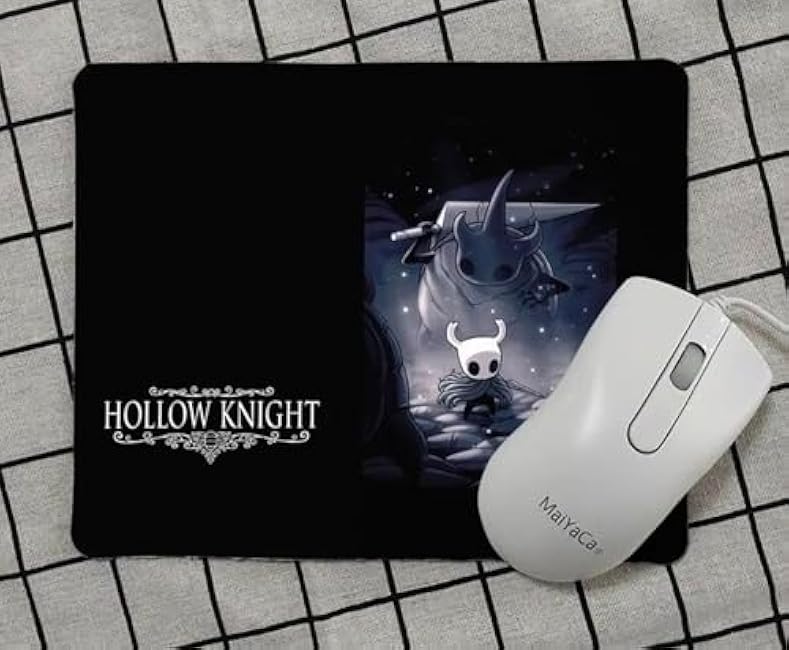 Hollow Knight Metroidvania Video Game Non-Slip Mousepad Gaming Computer Mouse Pad Gaming Desktop Laptop Mouse Pad with Stitched Edge 7.1 x 8.7 inches