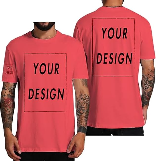 Custom T Shirt for Men Women Design Your Own Front Back Print Personalized T-Shirts - Image 15
