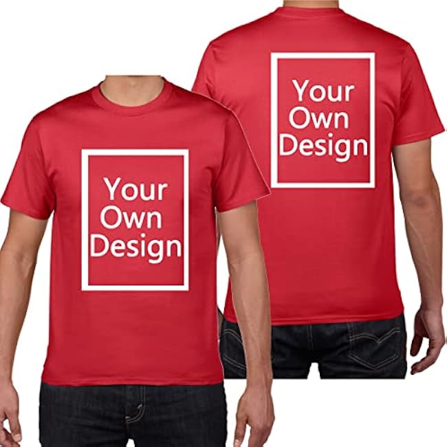 Custom T Shirts for Men/Women Design Your Own Shirt Add Text/Image/Logo Personalized Cotton Tee Printed Photo Front/Back - Image 8