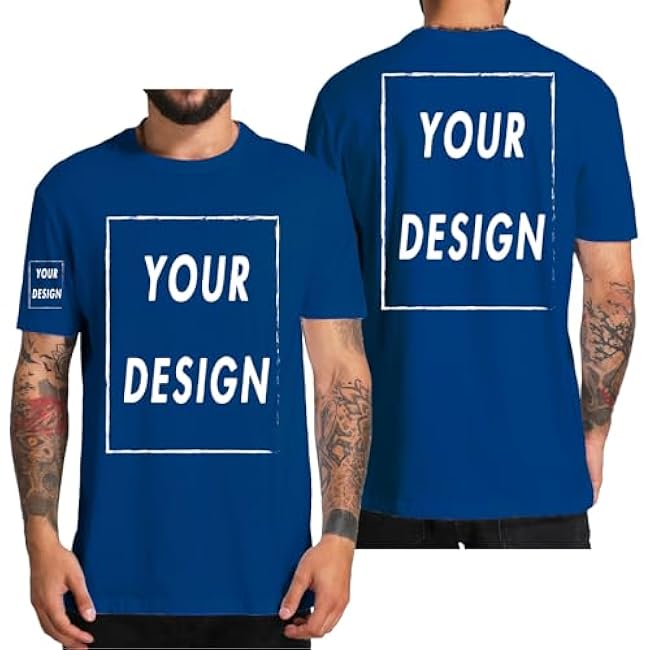 Custom T Shirt for Men Women Design Your Own Front Back Print Personalized T-Shirts - Image 7