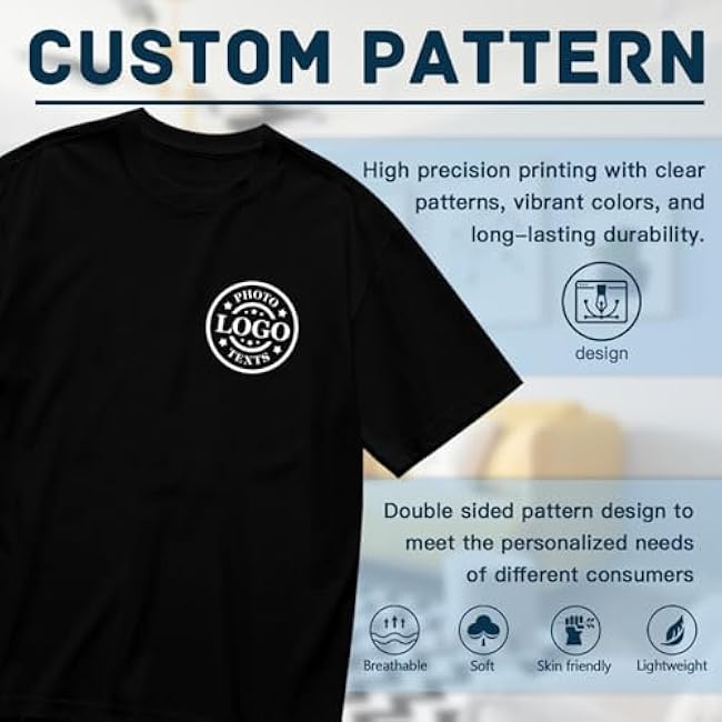 Custom T Shirts Made in USA Bulk Customized Heavy Cotton Tee Shirt for Men Women Personalized Shirts with Logo Text - Image 6