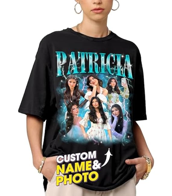 Mit & Mia Custom Bootleg Rap Tee Shirt for Boyfriend Girlfriend Custom Face Tshirt Vintage Graphic Shirt Gift Idea Birthday