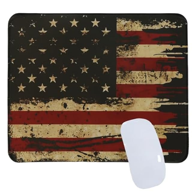 United National Flag Mousepad Non Slip Rubber Base Mouse Pads for Computers Laptop Office Desk Accessories Mouse pad (USA Flag-Small-Black)