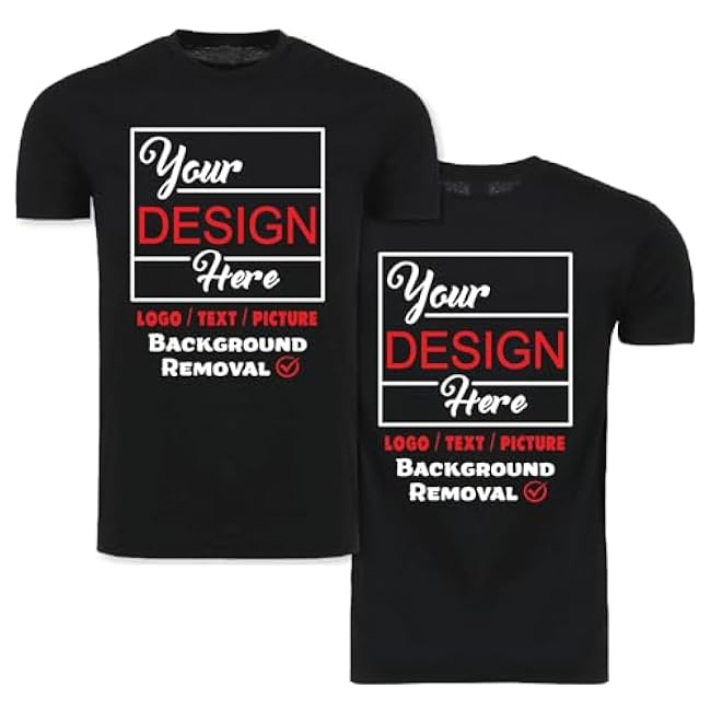 Personalized Image/Text for Your Company/Wedding/Greetings with Digital Printing | Unisex Adult | Custom T-Shirt