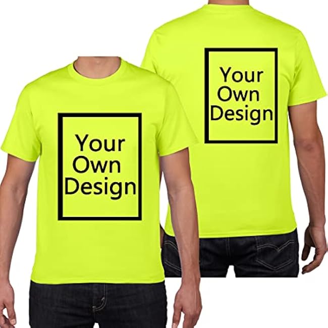 Custom T Shirts for Men/Women Design Your Own Shirt Add Text/Image/Logo Personalized Cotton Tee Printed Photo Front/Back - Image 19
