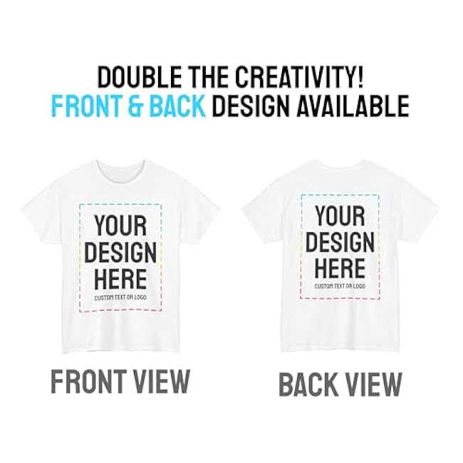 Custom T-Shirt Print with Text, Image or Logo - Personalized Printed Cotton Tees - Design Your Own Shirt for Men and Women - Image 4