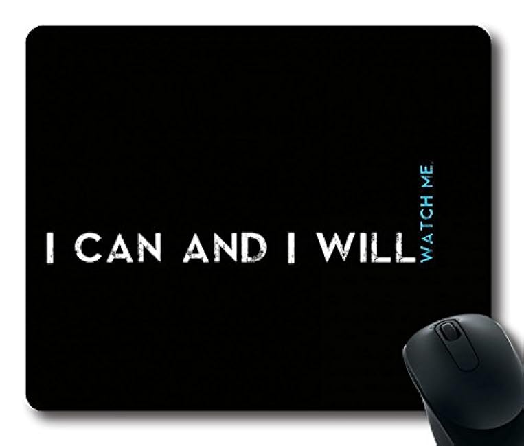 1 X Personalized Custom Gaming Mouse Pad Oblong Shaped Quotes I Can And I Will Design Natural Eco Rubber Durable Computer Desk Stationery Accessories Mouse Pads For Gift