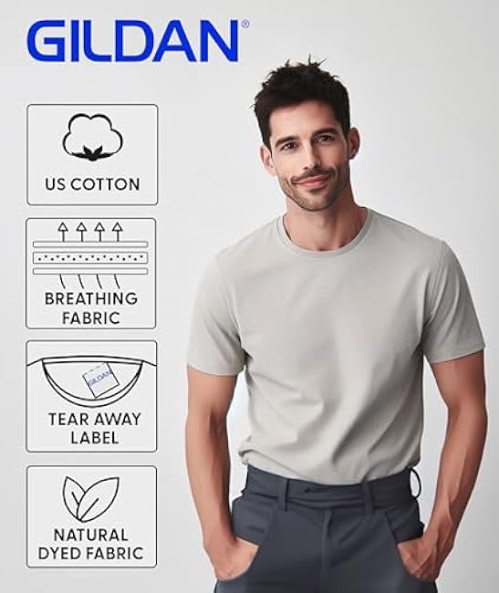 Gildan Custom T-Shirts - Personalized Unisex Crewneck Tee Shirt - Customize Your Image, Text & Photo - Men Women Adult - Image 4