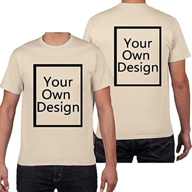Custom T Shirts for Men/Women Design Your Own Shirt Add Text/Image/Logo Personalized Cotton Tee Printed Photo Front/Back - Image 12