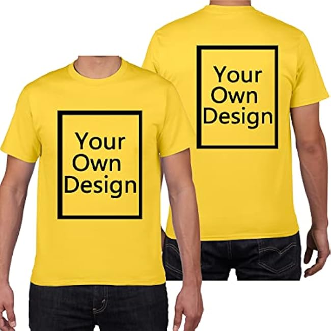 Custom T Shirts for Men/Women Design Your Own Shirt Add Text/Image/Logo Personalized Cotton Tee Printed Photo Front/Back - Image 38