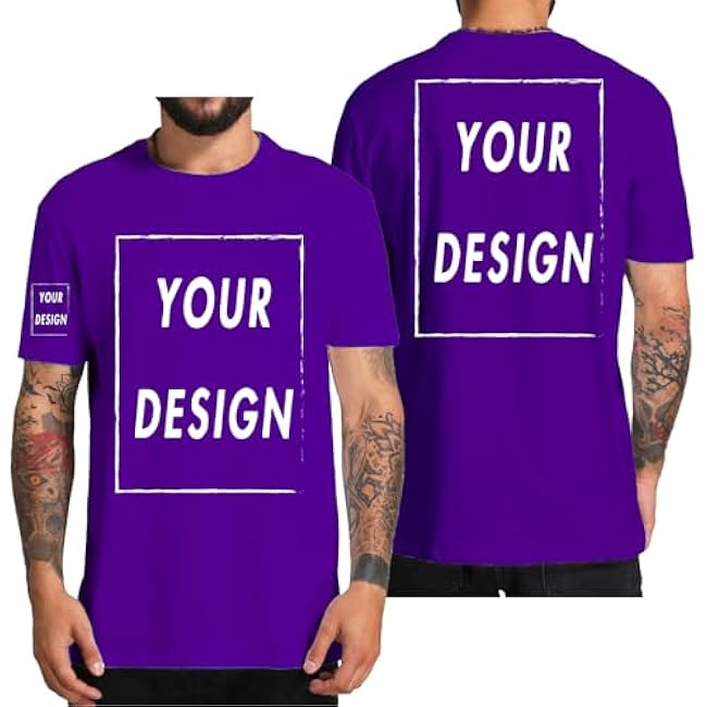 Custom T Shirt for Men Women Design Your Own Front Back Print Personalized T-Shirts - Image 18