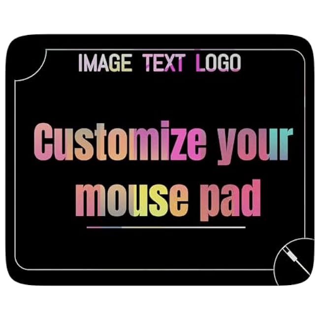 Custom Mouse Pad with Photo Text,Personalized Gaming Mousepad Gifts for Men and Women,Customized Non-Slip Waterproof Laptop Desk Mat for Office Home (7 in x 8.6 in)