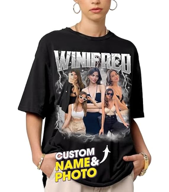 Mit & Mia Custom Bootleg Rap Tee Shirt for Boyfriend Girlfriend Custom Face Tshirt Vintage Graphic Shirt Gift Idea Birthday - Image 9