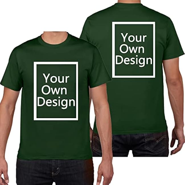 Custom T Shirts for Men/Women Design Your Own Shirt Add Text/Image/Logo Personalized Cotton Tee Printed Photo Front/Back - Image 22