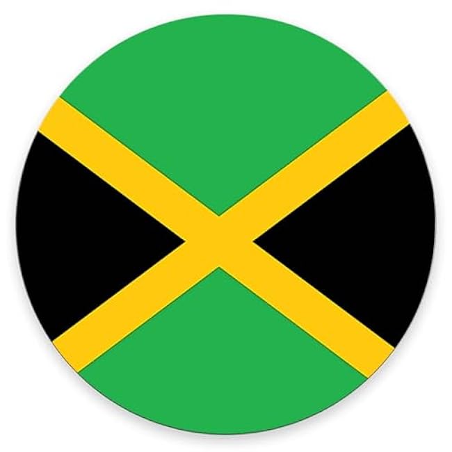 Mouse Pad, Jamaica Flag Mouse Pad, Washable Round Cloth Mousepad for Gaming Office Laptop, Non-Slip Rubber Cute Computer Mouse Pads for Wireless Mouse, Cute Mouse Pads for Desk 7.9×7.9×0.12 inches