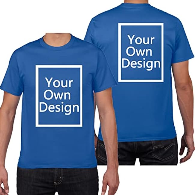 Custom T Shirts for Men/Women Design Your Own Shirt Add Text/Image/Logo Personalized Cotton Tee Printed Photo Front/Back - Image 34