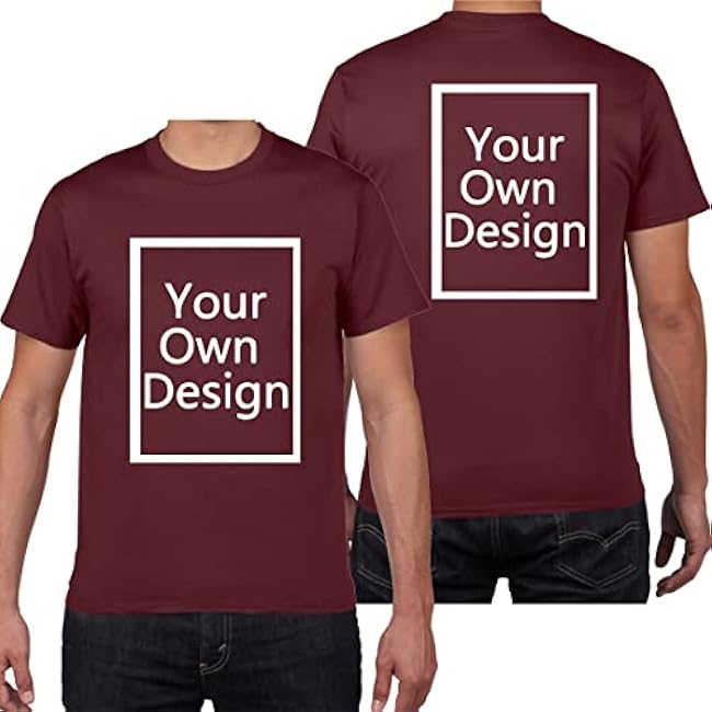 Custom T Shirts for Men/Women Design Your Own Shirt Add Text/Image/Logo Personalized Cotton Tee Printed Photo Front/Back - Image 28