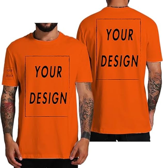 Custom T Shirt for Men Women Design Your Own Front Back Print Personalized T-Shirts - Image 17