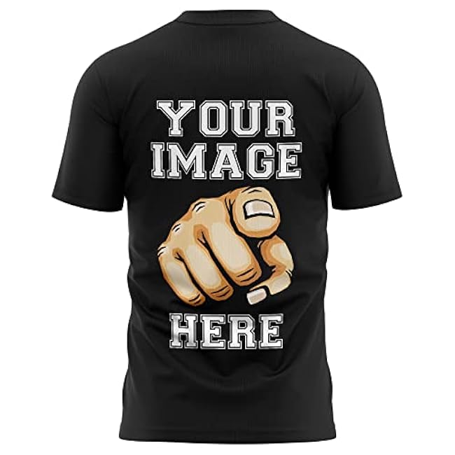 Custom Shirt for Men, ADD Your Image to Front and Back Printing, Customized Tshirts Design Your Own - Image 3