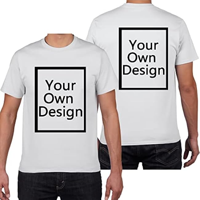 Custom T Shirts for Men/Women Design Your Own Shirt Add Text/Image/Logo Personalized Cotton Tee Printed Photo Front/Back - Image 10