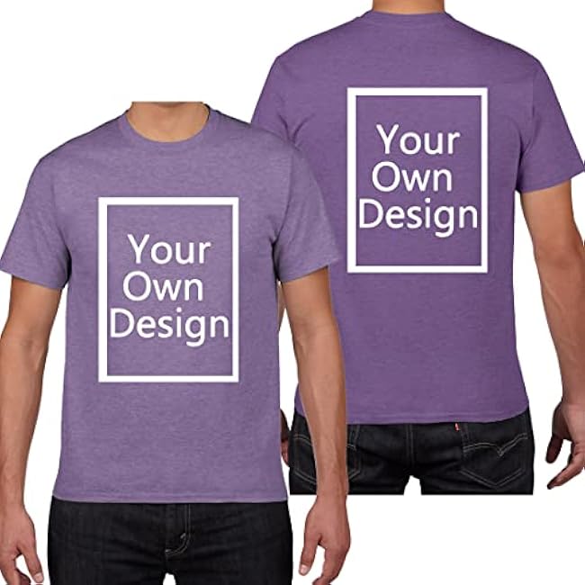 Custom T Shirts for Men/Women Design Your Own Shirt Add Text/Image/Logo Personalized Cotton Tee Printed Photo Front/Back - Image 25