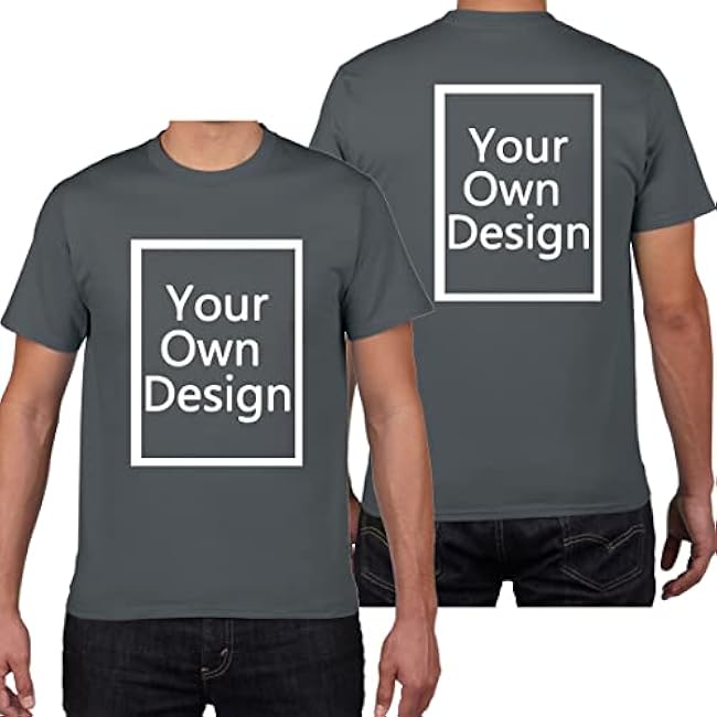 Custom T Shirts for Men/Women Design Your Own Shirt Add Text/Image/Logo Personalized Cotton Tee Printed Photo Front/Back - Image 14