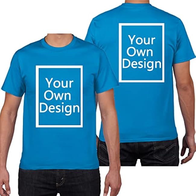 Custom T Shirts for Men/Women Design Your Own Shirt Add Text/Image/Logo Personalized Cotton Tee Printed Photo Front/Back - Image 37