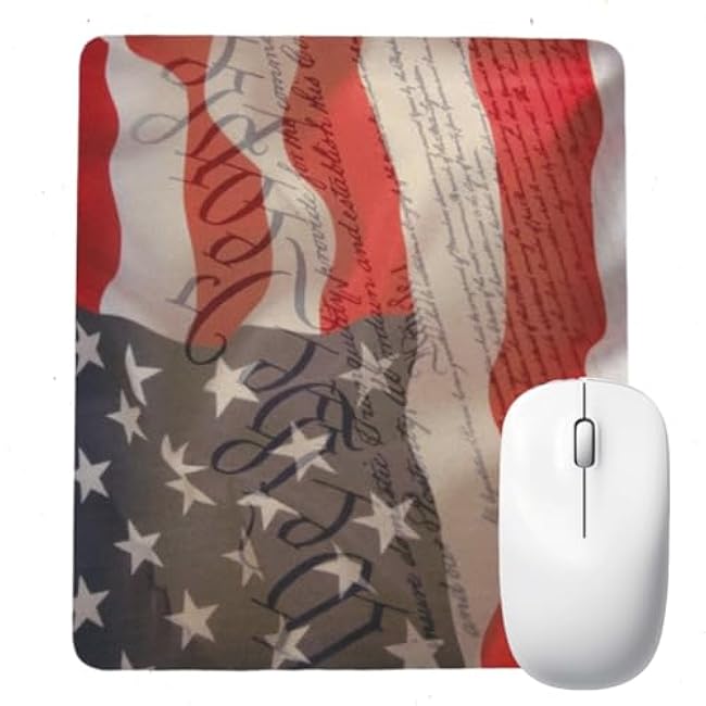 American Flag Mouse Pad, USA Bald Eagle Stars Mouse Pad Personalized Premium-Textured Custom Mouse Mat Design,Washable Mousepad, Non-Slip Rubber Base Computer Mouse Pads for Mouse (009)