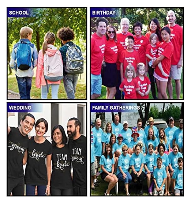 Personalized Image/Text for Your Company/Wedding/Greetings with Digital Printing | Unisex Adult | Custom T-Shirt - Image 6