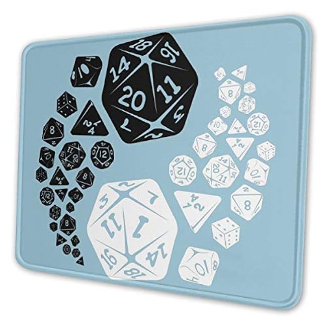 Washable Mouse Pad - Dungeons and Dragons Yin Yang Non-Slip Gaming Mousepad - 7.9 X 9.5 in X 0.12''(3mm Thick)- Rectangle Rubber Mouse Mat for Computer/Laptop