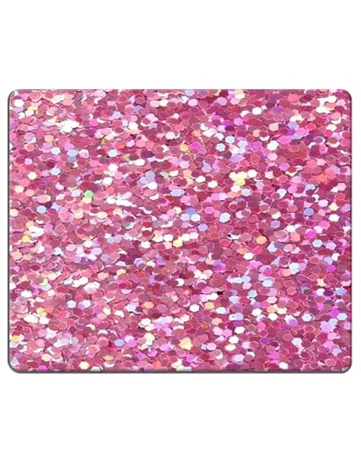 Mouse Pad, Non-Slip Rubber Base, Durable Desk Accessory for Office, Laptop, Gaming, and Home Decor, Cute Mouse Pad for Women, Teens(Pink Glitter)