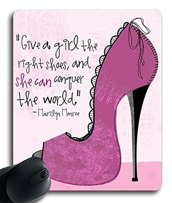 Size 9"7"-Give A Girl The Right Shoes and she can conquer the world (042711) Custom Rubber Gaming Mousepad /Mouse Pads / Mouse Mats in 250mm200mm3mm