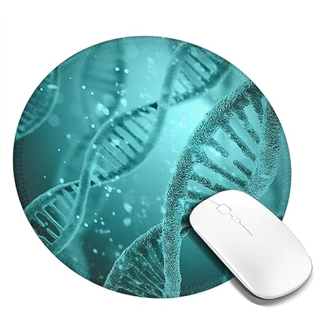 Mouse Pad Science Biology DNA Mouse Pads for Desk with Non-Slip Rubber Base Office Computer Round Mousepad Mat for Home Office Desk Accessories