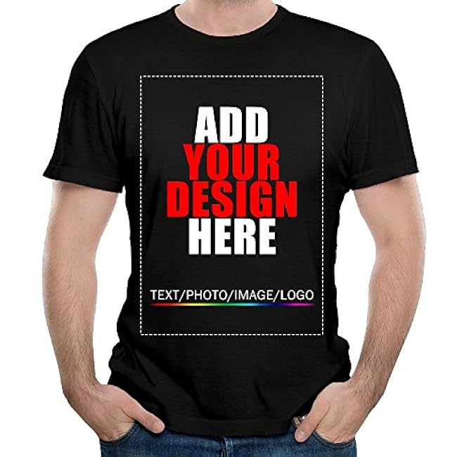 Custom t Shirts Personalized Tshirts, Make Your Own t Shirt, Customized t-Shirts, Add Your Design/Image/Text for Men & Women