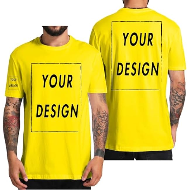 Custom T Shirt for Men Women Design Your Own Front Back Print Personalized T-Shirts - Image 9